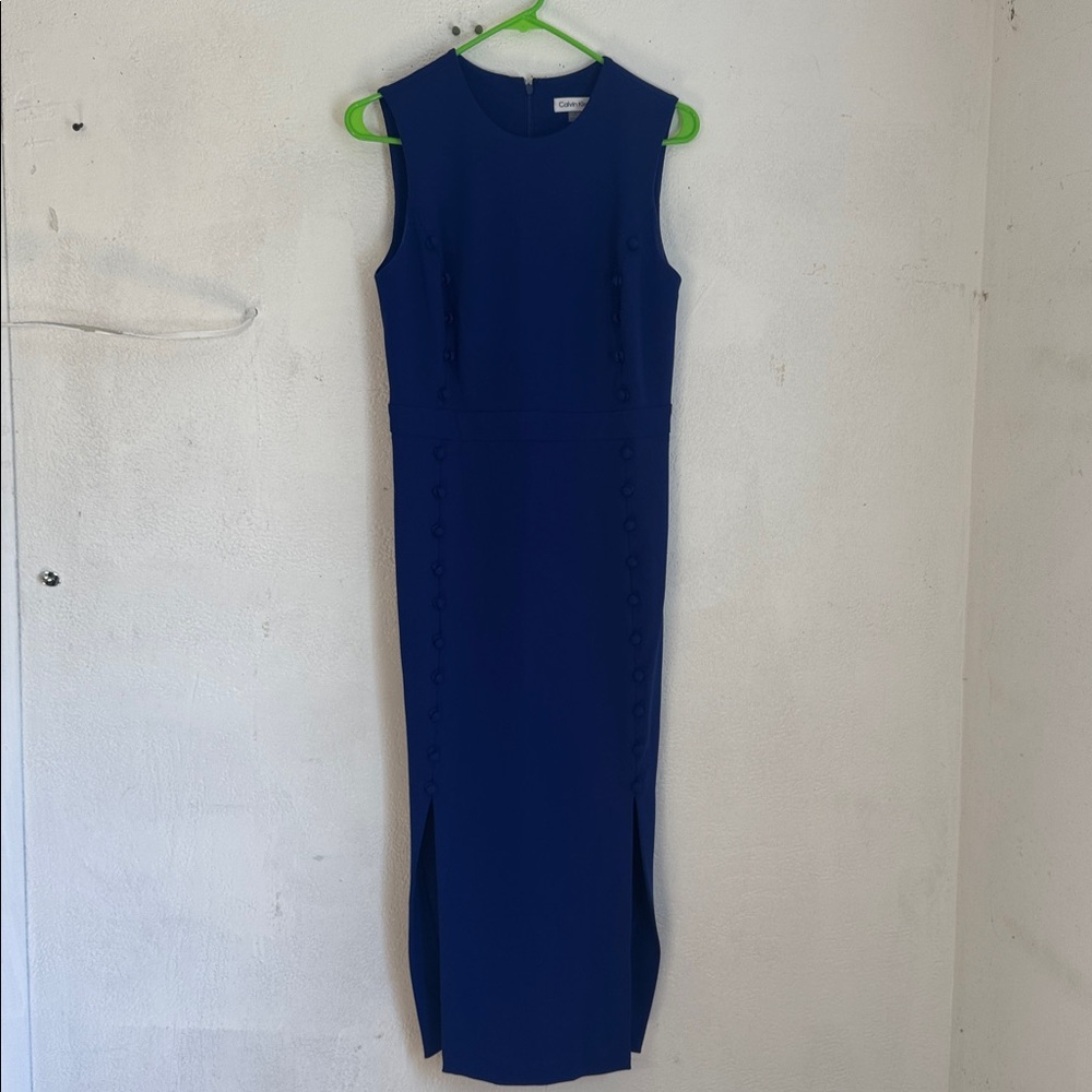 Calvin Klein Royal Blue sleeveless Dress size 4 Pre-owned - Picture 2 of 13
